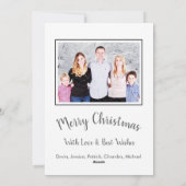 Cool Snow Family Weihnachtskarte Feiertagskarte (Rückseite)