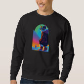 Cool Snowboard Cat For Men Women Ski Mountain Skie Sweatshirt (Vorderseite)