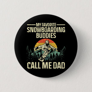 Cool Snowboarden Kunst Vater Pater Snowboard Snowb Button