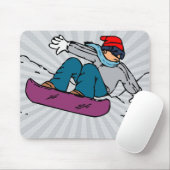 Cool Snowboarden | Snowboarder |Snowboard Mousepad (Mit Mouse)