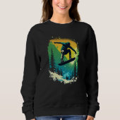 Cool Snowboarder Snowboarding Mountains Ski Men's Sweatshirt (Vorderseite)