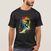 Cool Snowboarder Snowboarding Mountains Trees Men' T-Shirt (Vorderseite)