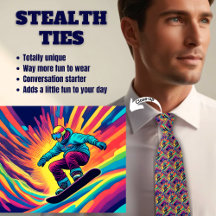 Cool Snowboarder Stealth Neck Tie