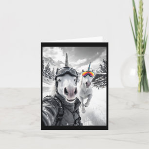 Cool Snowboarder Wintersport Snowboard Unicorn Se Karte