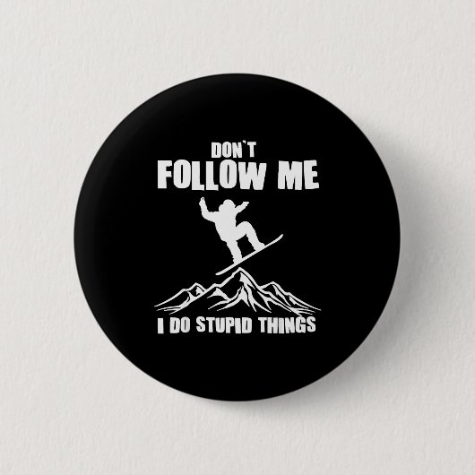 Cool Snowboarding Art For Men Women Snowboard Snow Button (Vorderseite)