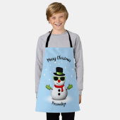 Cool Snowman Adorable Smirk Weihnachtsmann persona Schürze (Getragen)