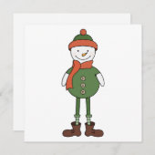 Cool Snowman Dankeskarte (Vorne/Hinten)