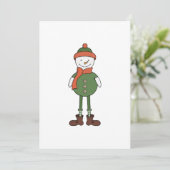 Cool Snowman Einladung (Stehend Vorderseite)