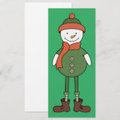 Cool Snowman Einladung (Vorne/Hinten)