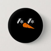 Cool Snowman Face Gles Christmas Xmas Costume Boy Button (Vorderseite)