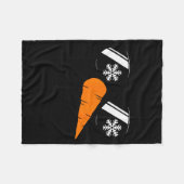 Cool Snowman Face Gles Christmas Xmas Costume Boy  Fleecedecke (Vorderseite (Horizontal))