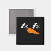 Cool Snowman Face Gles Christmas Xmas Costume Boy Magnet (Vorderseite/Rückseite)