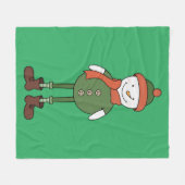 Cool Snowman Fleecedecke (Vorderseite (Horizontal))