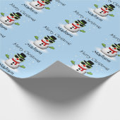 Cool Snowman Frohe Weihnachten Winter Individuelle Geschenkpapier (Ecke)