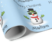 Cool Snowman Frohe Weihnachten Winter Individuelle Geschenkpapier (Rolleneckpunkt)