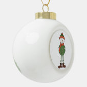 Cool Snowman Keramik Kugel-Ornament (Links)