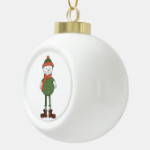 Cool Snowman Keramik Kugel-Ornament (Rechts)