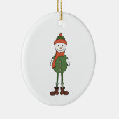 Cool Snowman Keramik Ornament (Rechts)