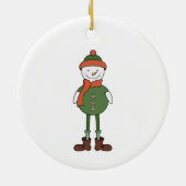 Cool Snowman Keramik Ornament (Hinten)