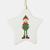 Cool Snowman Keramik Ornament (Rechts)