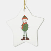 Cool Snowman Keramik Ornament (Links)