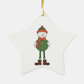 Cool Snowman Keramik Ornament (Hinten)