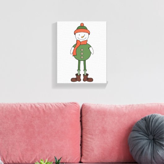 Cool Snowman Leinwanddruck (Insitu (Wohnzimmer))
