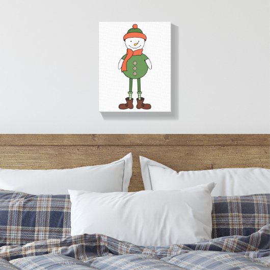Cool Snowman Leinwanddruck (Insitu (Schlafzimmer))