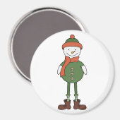 Cool Snowman Magnet (Vorderseite/Rückseite)