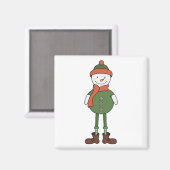 Cool Snowman Magnet (Vorderseite/Rückseite)