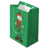 Cool Snowman Mittlere Geschenktüte (Vorderseite Schrägansicht)