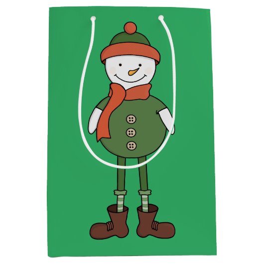 Cool Snowman Mittlere Geschenktüte (Vorderseite)