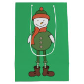 Cool Snowman Mittlere Geschenktüte (Rückseite)