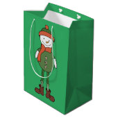 Cool Snowman Mittlere Geschenktüte (Rückseite Schrägansicht)