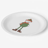 Cool Snowman Pappteller (Schrägansicht)
