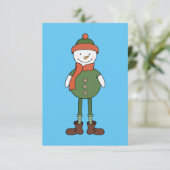 Cool Snowman RSVP Karte (Stehend Vorderseite)