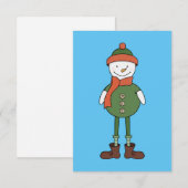 Cool Snowman RSVP Karte (Vorne/Hinten)