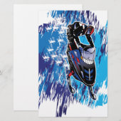 Cool Snowmobiler Briefpapier (Vorne/Hinten)