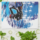 Cool Snowmobiler Geschirrtuch (Gefaltet)