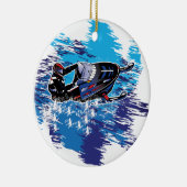 Cool Snowmobiler Keramik Ornament (Rechts)