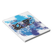 Cool Snowmobiler Notizblock (angewinkelt)