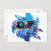 Cool Snowmobiler Postkarte (Vorne/Hinten)