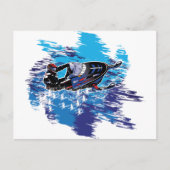 Cool Snowmobiler Postkarte (Vorderseite)