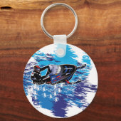 Cool Snowmobiler Schlüsselanhänger (Vorderseite)