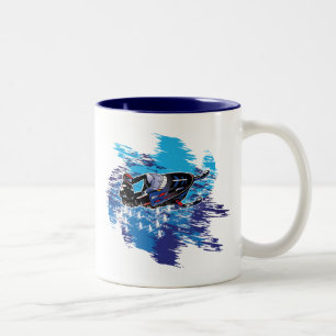 Cool Snowmobiler Zweifarbige Tasse
