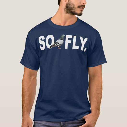 Cool So Fly Funny Taube Whispern Pet Bird T-Shirt (Vorderseite)