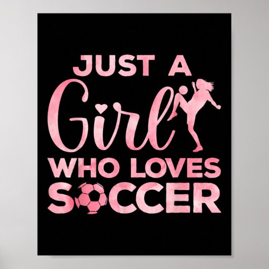Cool Soccer Art For Women Teen Girls Goalie Soccer Poster (Vorne)