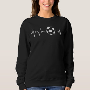 Cool Soccer Ball Heartbeat Fußballspieler Sweatshirt