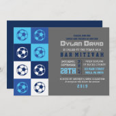 COOL SOCCER Bar Mitzvah Einladung (Vorne/Hinten)