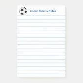 Cool Soccer Coach Lined Custom Post-it Klebezettel (Vorderseite)
